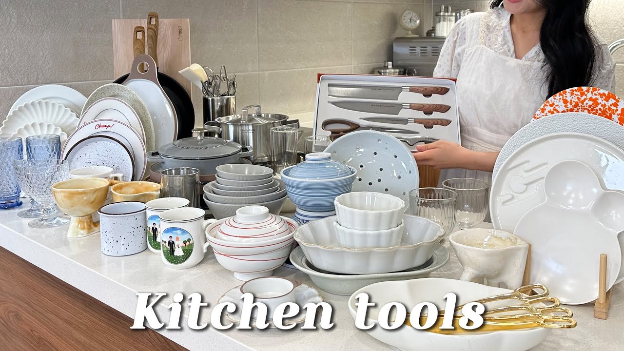 요청 폭주✨ 신혼&자취 살림에 추천하는 주방의 모든것! 접시, 그릇, 칼, 도마, 팬, 냄비 등등