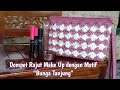 Dompet Rajut Make Up dengan Motif "Bunga Tanjung" | Crochet Wallet for Beginner