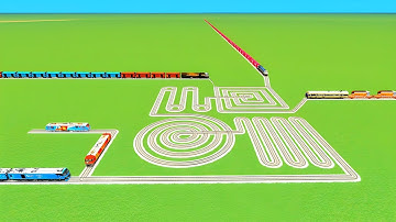 💝TRAIN CROSSIN SNAKE SQUARE CIRCLES TRACK RISKY BUMPY CURVE RAILRAOD RAILWORK BEANG 