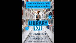Full Library 101 - Getting Started at Mount Royal University Library News