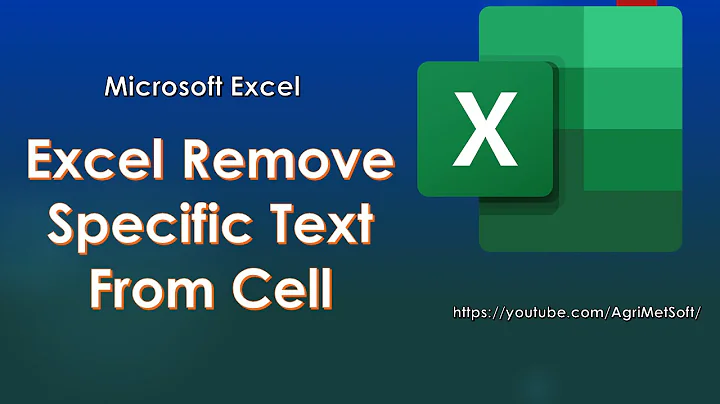 Excel Remove Specific Text From Cell | specific string | Specific Characters