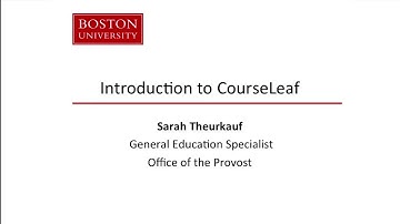 CourseLeaf Intro Training
