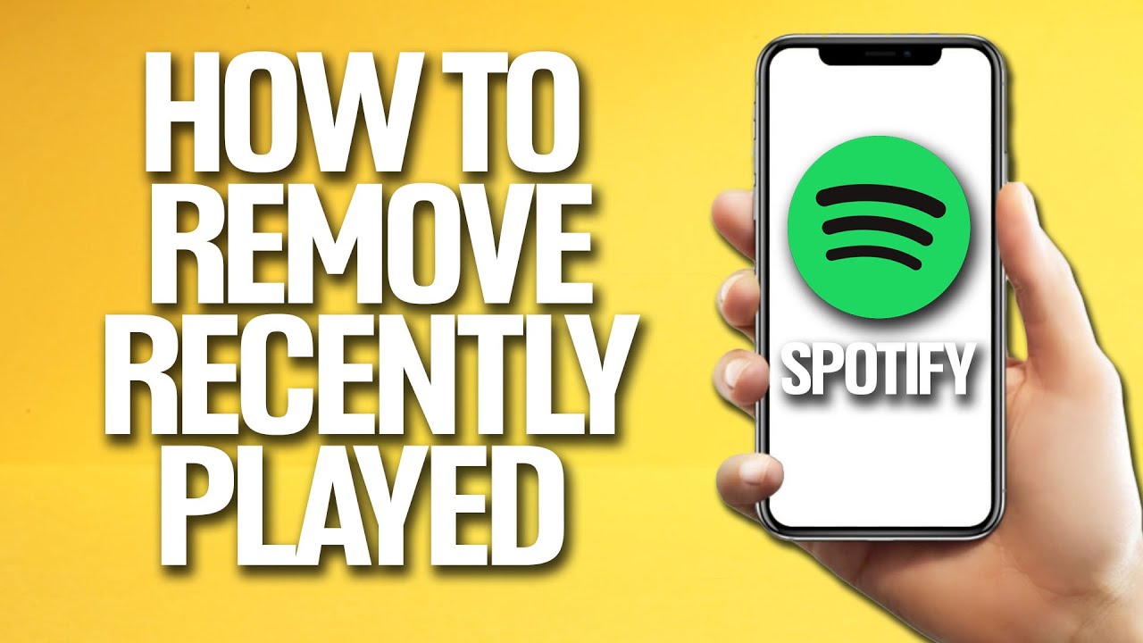 How To Remove Recently Played Songs On Spotify Tutorial YouTube