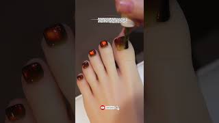 Easy Toenail Cat Eye design idea #youtubeshorts #shortvideo