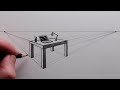 How To Draw A Table Using Two Point Perspective Narrated 