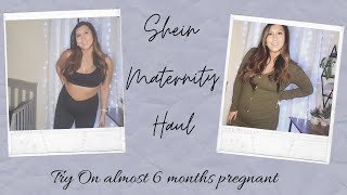 SHEIN MATERNITY TRY ON HAUL 23 WEEKS PREGNANT WITH BABY #2!-Jeans\/Leggings\/Earings\/Dresses