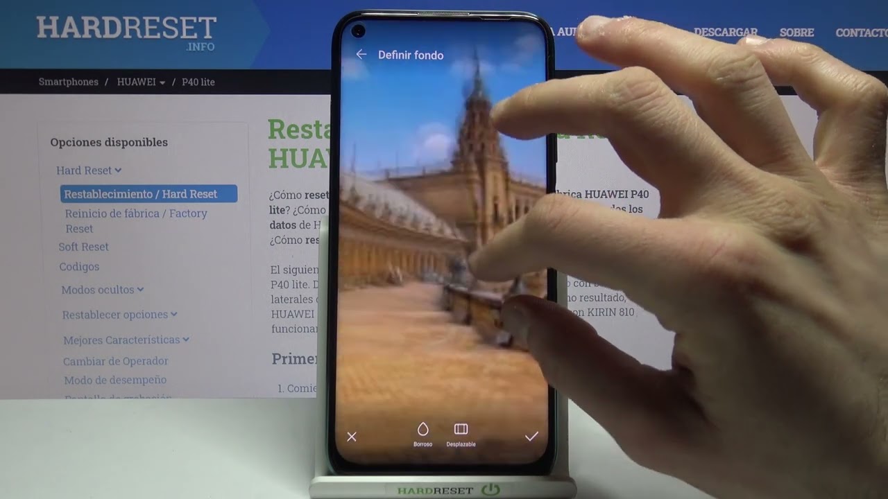 Cómo cambiar el fondo de pantalla en HUAWEI P40 Lite - personalizar