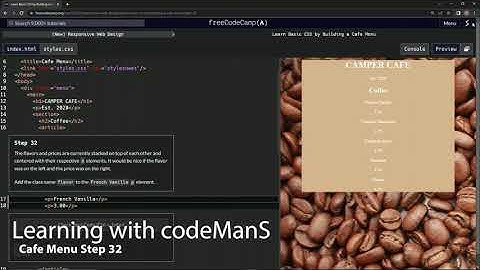Learn Basic CSS by Building a Cafe Menu - Step 32