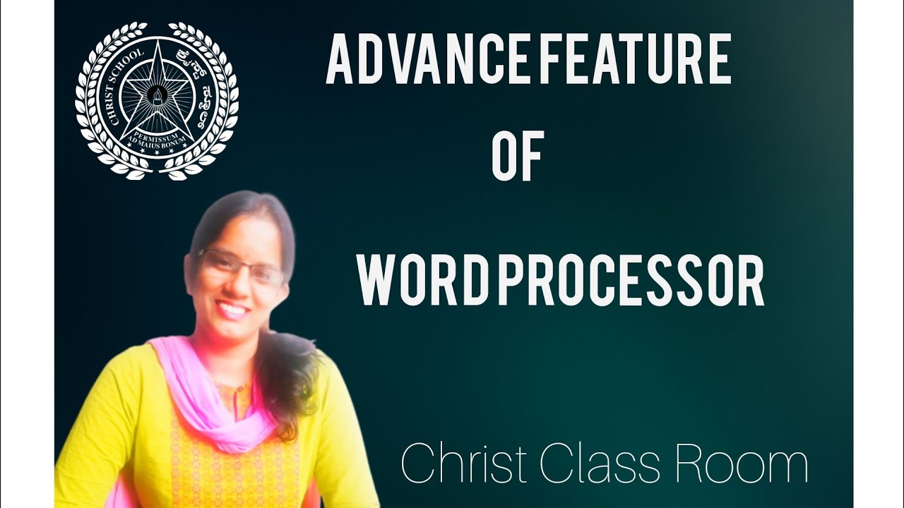 Christ Class Room |Computer - Advance feature of word Processor working with Shapes