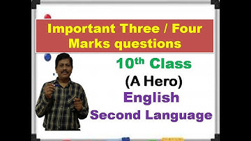 Important 3 /4 marks Questions with Answers (10th Class English Second Language)by  Mahantesh Bhapri