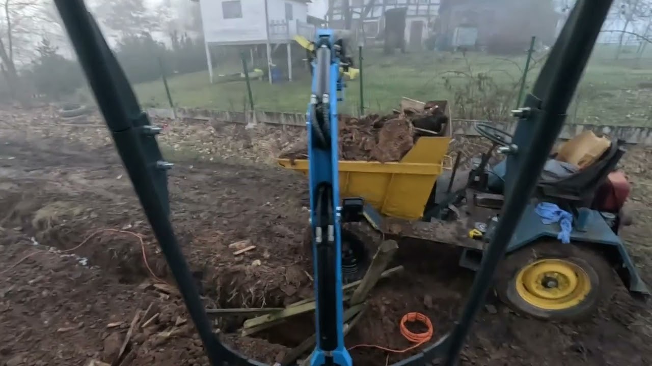 Odkręciła się wieża od konika w koparce, skracam burty wozidła bo nie idzie ładować