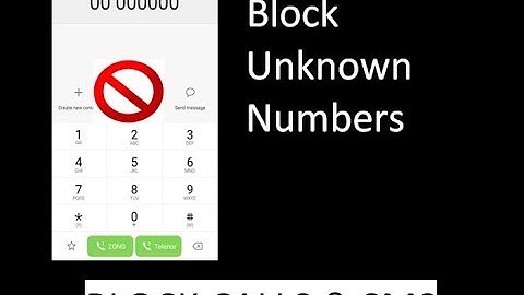 How to Block Unknown Calls & SMS Both in Android phone  in Urdu