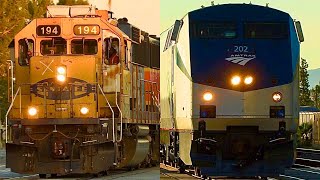 Amtrak Metrolink BNSF Trains  LA & Orange County, CA (Spring 2024)