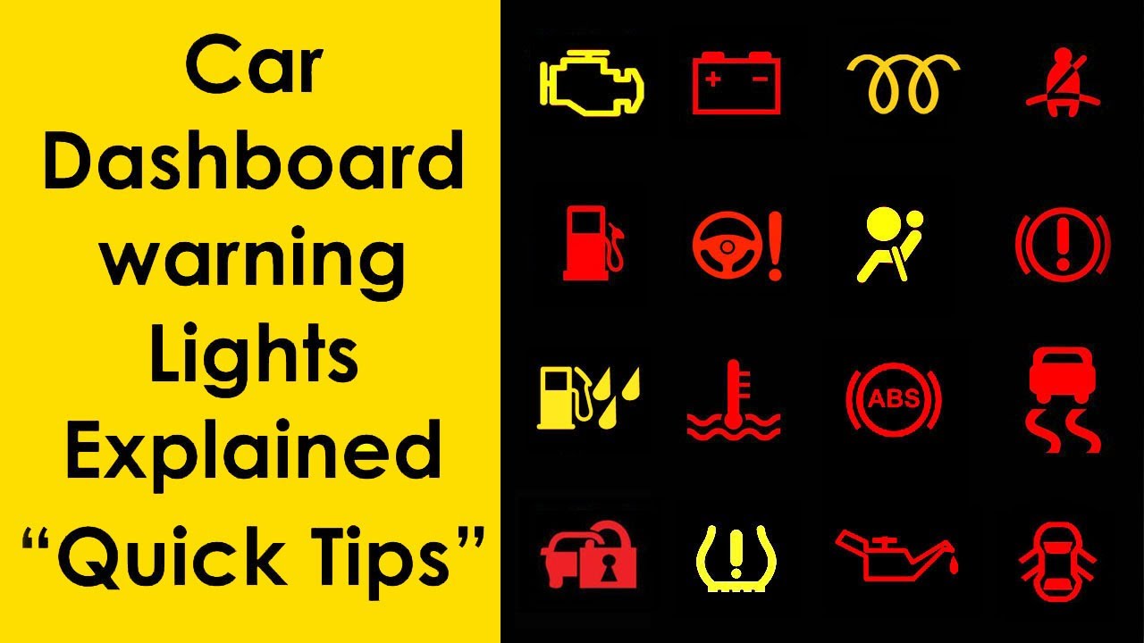 Car Dashboard Warning Lights | Lights On Your Car's Dashboard, What Do They Mean - YouTube