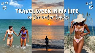TRAVEL WEEK IN MY LIFE VLOG OUTER BANKS || sunrise swims, book recs, fav sunscreen + appendix update
