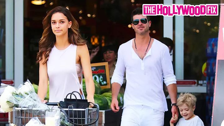 Robin Thicke, April Love Geary & Son Julian Thicke...