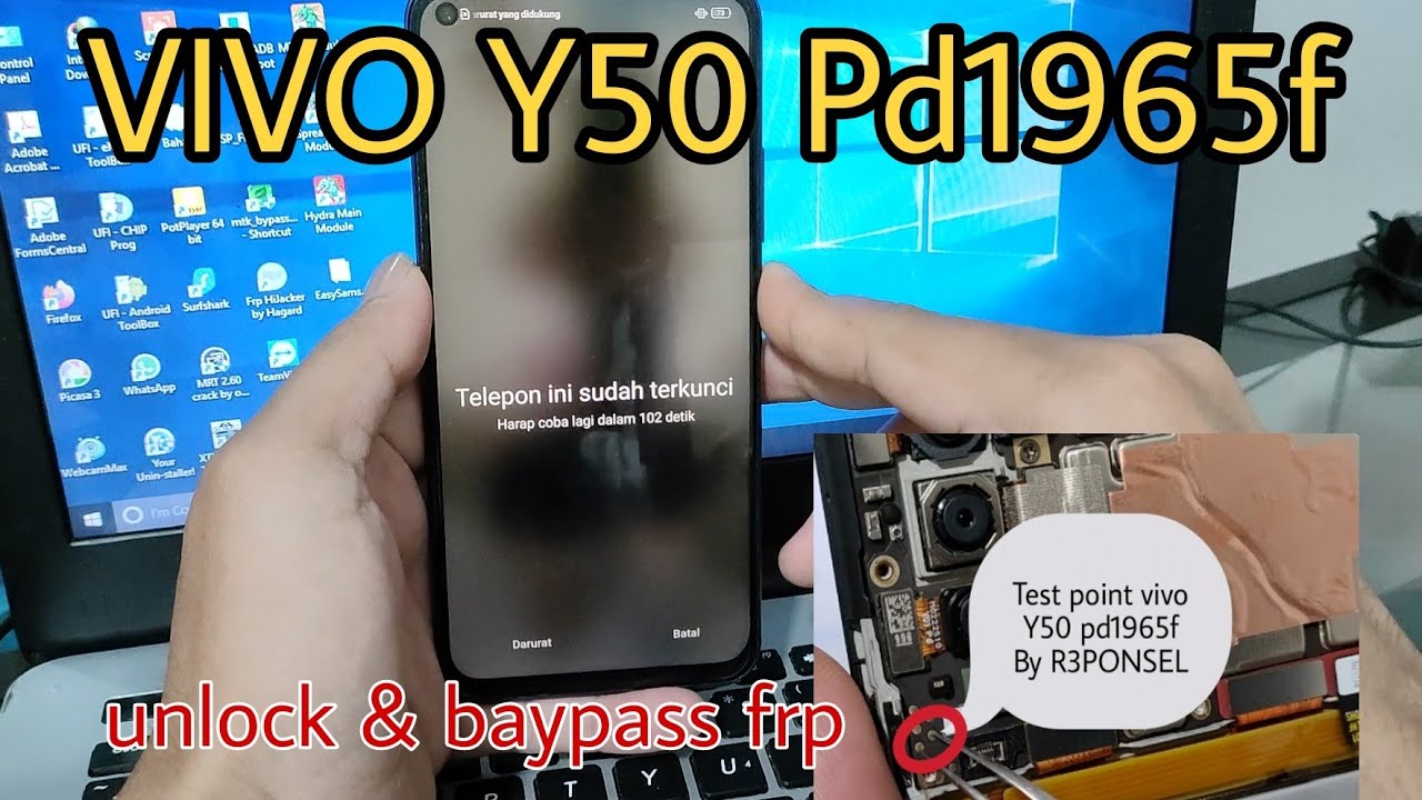 vivo y50 lupa pola via mrt pd1965f edl point/Y50 frp bypass