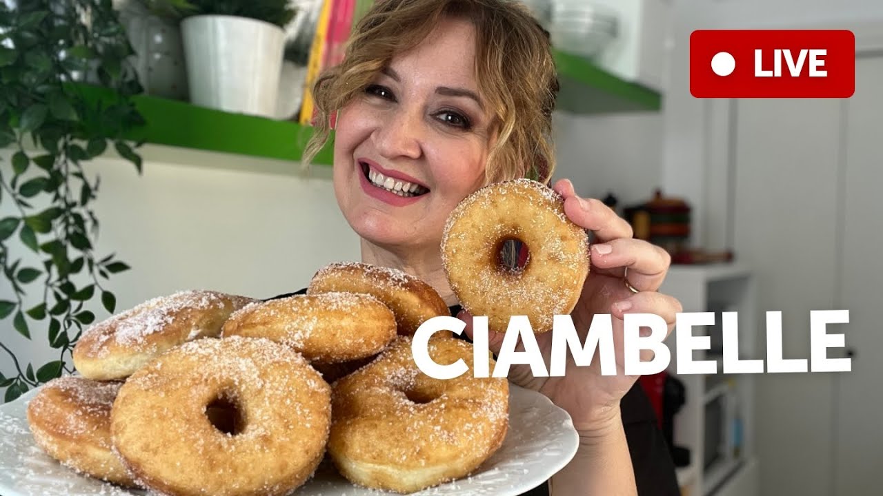 SOFFICISSIME senza uova e senza latte CIAMBELLE fritte e al forno 🔴 Ricetta live