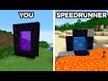 playing minecraft: you vs speedrunner