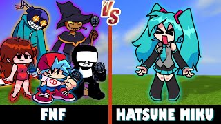 Friday Night Funkin' vs. Hatsune Miku | Minecraft (Who's the best singer?)