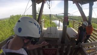 The Eden Project Zip Wire In Cornwall, England