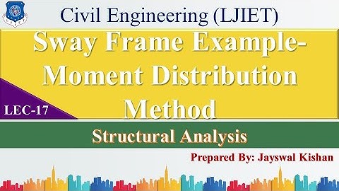 Lec-17_Sway Frame Example-Moment Distribution Method  | Structural Analysis | Civil Engineering