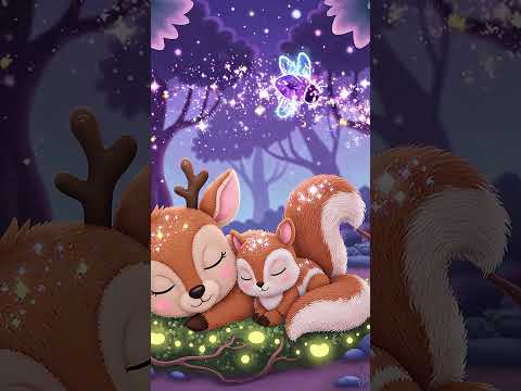 4K Cute Deer & Little Owl Sleep Music 🦌🦉 Lullaby for Babies, Calming Relaxing Music