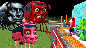 NEW ITALIAN BRAINROT Rang Ring Bus Ireng vs Security House in Minecraft Maizen JJ and Mikey