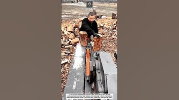 Log Splitter Tool Innovation with kinetic flywheel system for fast wood splitting #innovation