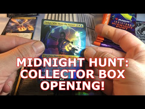 OPENING Innistrad Midnight Hunt Collector Booster Box #1! Much Teferi