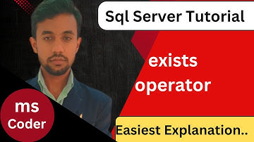exists in sql server | sql server tutorial for beginners | operators in sql server | sub query