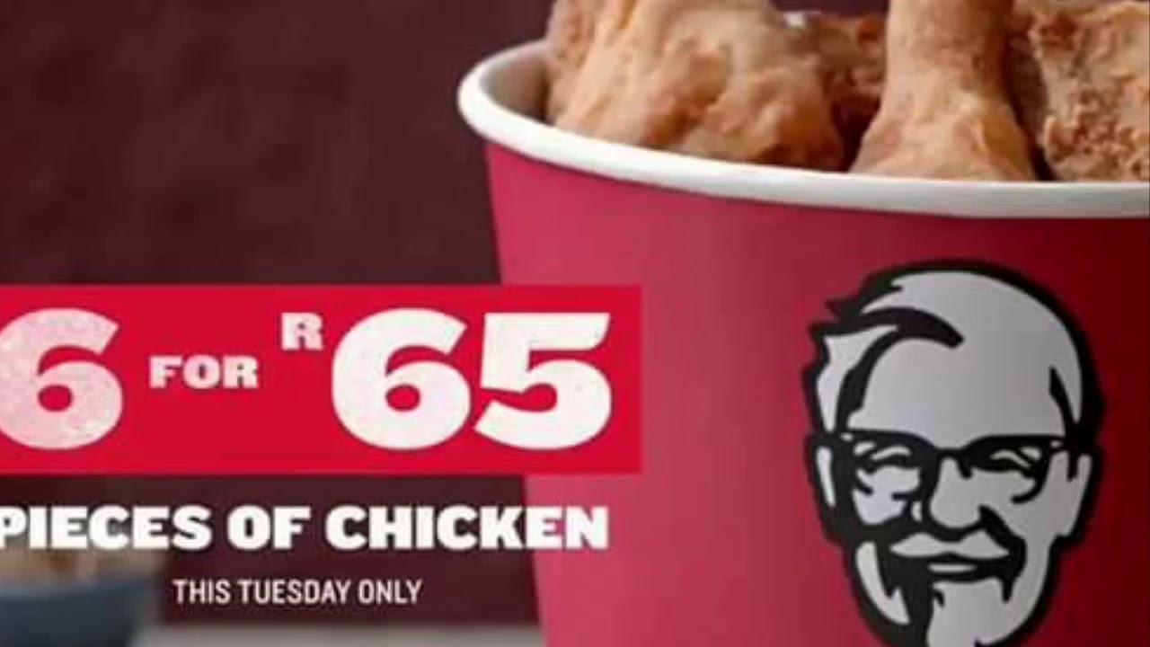 Tuesday 6 pieces of chicken KFC special YouTube