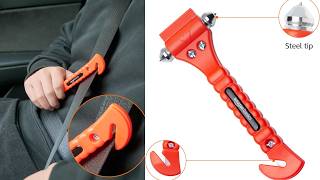 Amazon basics emergency seat belt cutter and window hammer tool Car Accessories