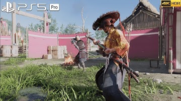 Ghost of Yotei - Combat & Stealth Kills Gameplay ( Lethal / No Damage ) PS5 Pro