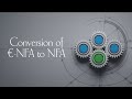 Conversion of ϵ-NFA to NFA / Elimination of ϵ moves