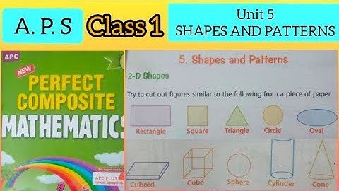 Class 1,(Maths) Unit 5 - SHAPES AND PATTERNS....Online Class - Army public school😊