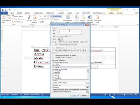 Kako kreirati obrazac u wordu