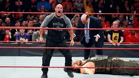 WWE RAW  2/27/17 Goldberg Returns & Calls Out Kewin Owens WWE RAW 27 FEBRUARY 2017