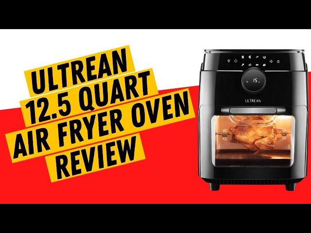 Ultrean Air Fryer oven, 12.5 Quart Airfryer Toaster Oven with  Rotisserie,Bake,Dehydrator,Auto Shutoff and 8 Touch Screen Preset, 8  Accessories & 50