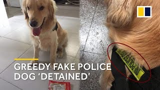 Greedy fake police dog Bubble ‘detained’ in China