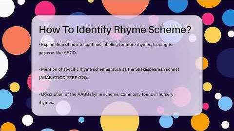 How To Identify Rhyme Scheme? - Tales And Texts