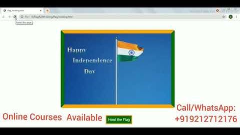 Simple Flag Hoisting Animation using HTML, CSS & JavaScript | Happy Independence Day