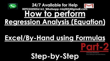 How to do Linear  Regression by Formula in EXCEL | How to find Regression Equation By Formula Part-2