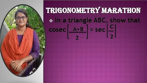 In a triangle ABC, Show that cosec(A+B/2)=sec(C/2) || TRIGONOMETRY|| CBSE-NCERT| CLASS10|| TAMIL