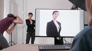 Analyzing Fashion Photos Stock Video