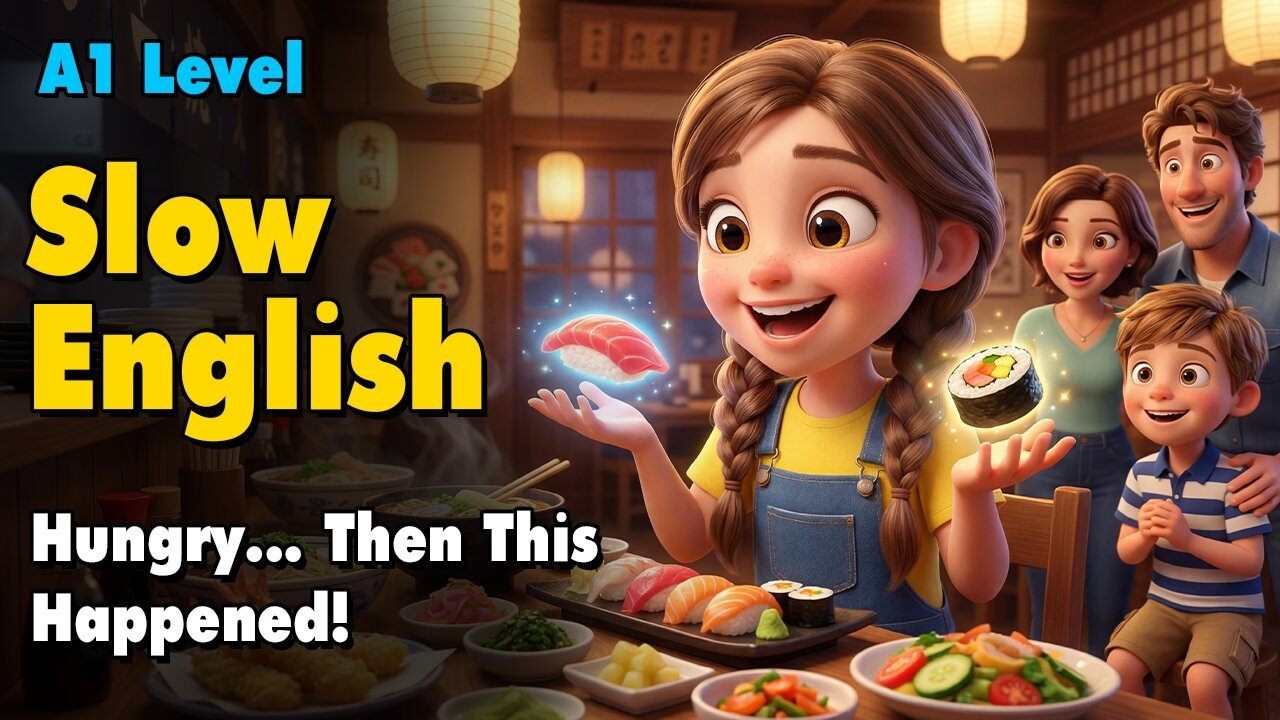 Learn English Through a Family Food Trip | Slow English Listening for Beginners (A1 Level)