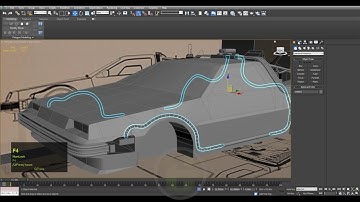 low poly car modeling  Part. 6 (lowpoly  delorean ) 3D Tutorial