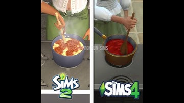 Sims 2 VS Sims 4 Cooking Logic - spaghetti #shorts #sims4 #sims2 #thesims4 #thesims #thesims2