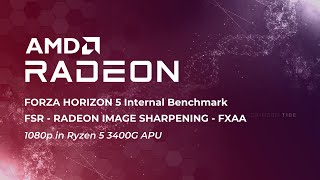Forza Horizon 5 1080p FSR Performance with RIS and FXAA Comparison in Ryzen 5 3400G