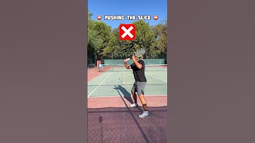 Pushing vs Knifing The Backhand Slice 🎾 #shorts